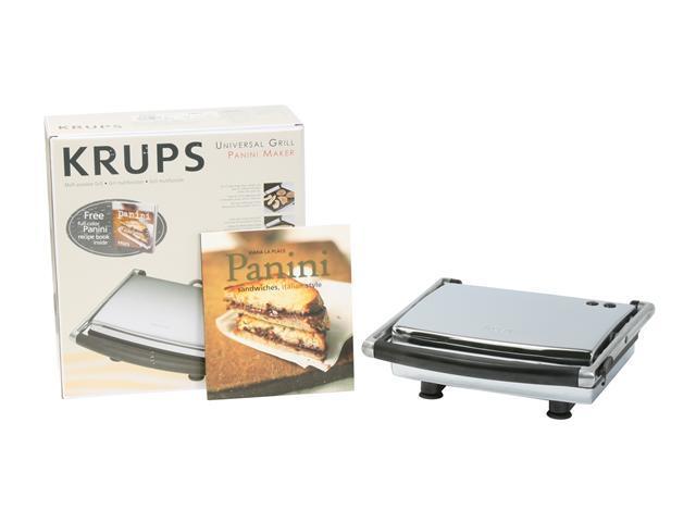 KRUPS FDE312-75 Silver Panini Maker Waffles / Griddles / Pizzelles Paninis - Newegg.com