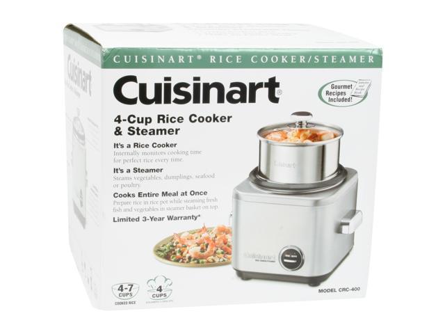 Cuisinart CRC-400 Stainless Steel 4 Cup Rice Cooker and Steamer