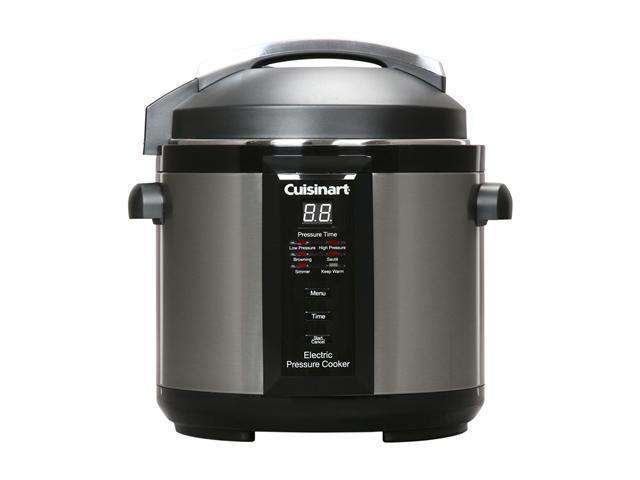 Cuisinart CPC-600 1000-Watt 6-Quart Electric Pressure Cooker, Brushed Stainless and Matte Black