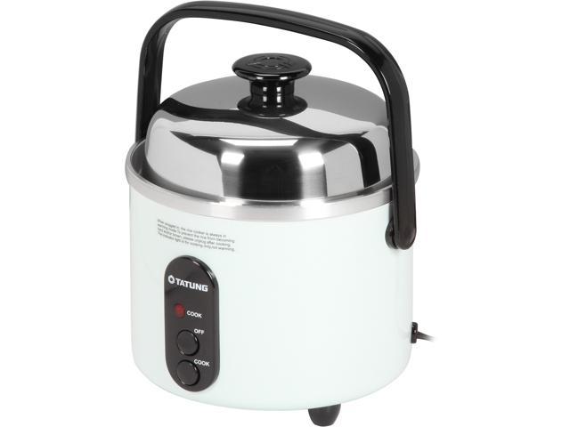 TATUNG Indirect Multi-Functional Mini Rice Cooker, Steamer and Warmer, White, 3-Cup uncooked/ 6-Cup cooked, TAC-3A(SF)