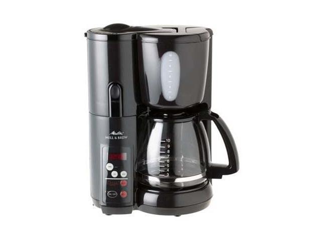 Melitta MEMB1B Mill & Brew 10-Cup Coffeemaker, Black - http