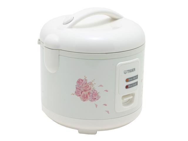 Tiger 5.5 Cups Electric Rice Cooker and Warmer with Steam Basket, White JAZ-A10U