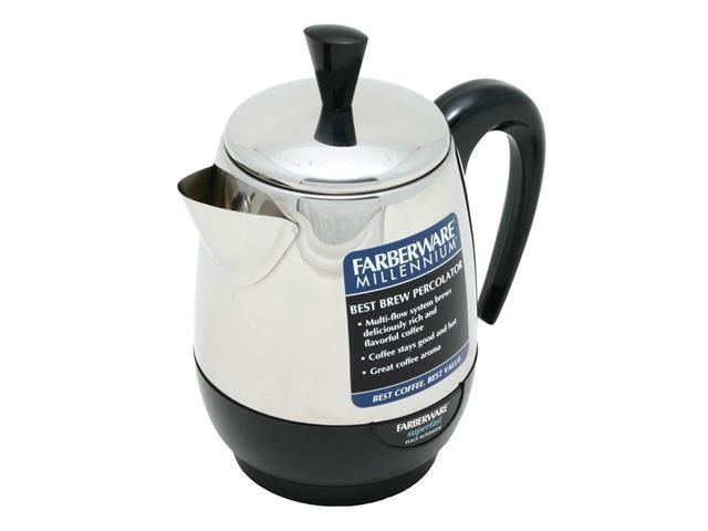 Farberware 2-4-Cup Electric Percolator coffee maker, Stainless Steel,  Automatic Warm Function, FCP240