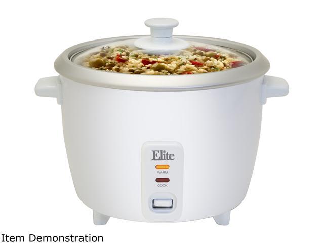 Elite Gourmet ERC008ST 8Cup Rice Cooker with Steam Tray