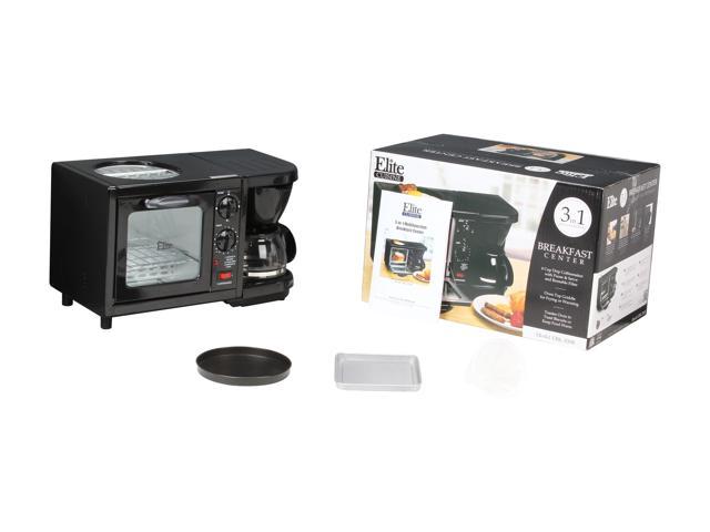 Elite Cuisine 3-in-1 Multifunction Toaster Oven Coffee Maker Griddle  EBK-200B