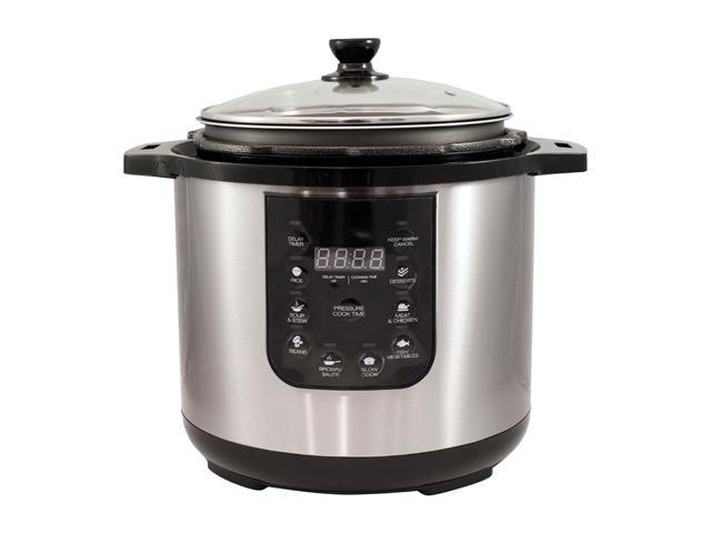 Elite Platinum EPC-808SS 8 qt Electric Stainless Steel Pressure Cooker with  13 Functions 