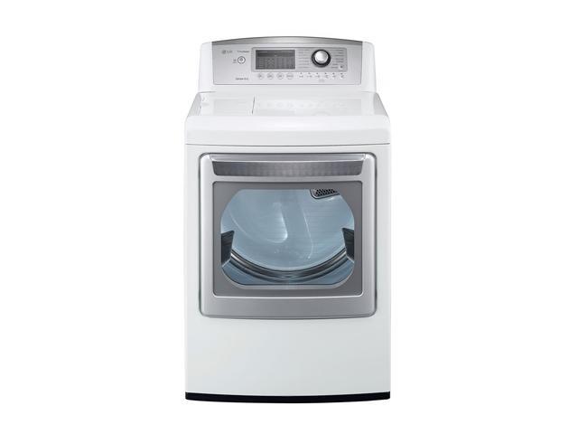 LG DLEX5170W 27" Front-Load Electric Dryer with 7.3 cu. ft. Capacity, 14 Dry Cycles, 9 Options, Steam Functions, Sensor Dry, Drying Rack and Dual LED Display -White