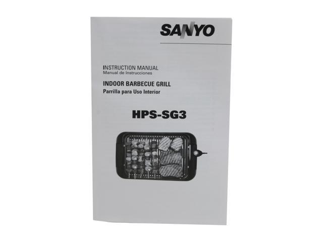 SANYO HPS-SG3 PORTABLE ELECTRIC INDOOR BARBECUE GRILL NONSTICK