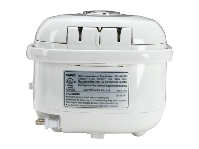 SANYO ECJ-HC55S White and Gray 5.5-Cup Micom Rice & Slow Cooker