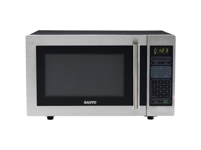 Sanyo Ems6588s Microwave Oven Single Stainless Steel Sanyo 1000 Watts Microwave Oven Single Stainless Steel Ems6588s And Black
