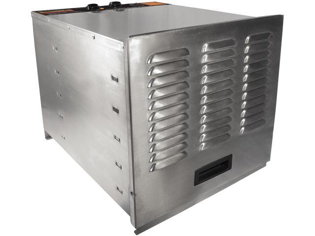 WestonSupply Stainless Steel 10 Tray Food Dehydrator, Silver 74-1001-W