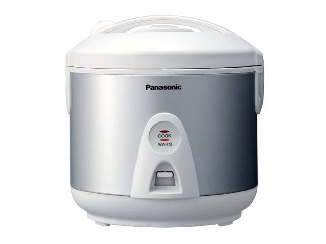 Panasonic SR-TEG10 Silver/White 5 Cup (Uncooked)/10 Cup (Cooked) Rice Cooker/Warmer/Steamer w/ Domed Lid