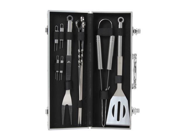 Rosewill 11 pcs Stainless-Steel BBQ Set with Aluminum Storage Case R11BBQ-11001A