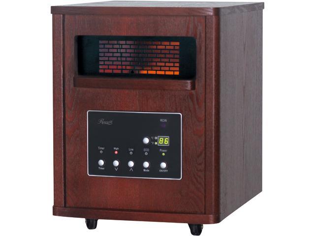 Rosewill RHWH-14001 - 1500-Watt Room Heater in a Stylish Wooden Cabinet with 6 Infrared Tubes and Remote – Cherry