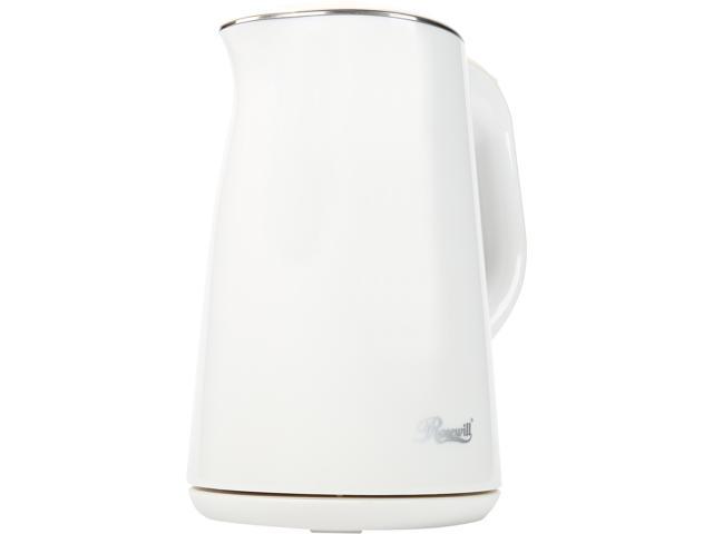Rosewill RHKT-15001 1500-Watt 1.5L Double Wall Insulated Stainless Steel Pot Tea Water Electric Kettle, White