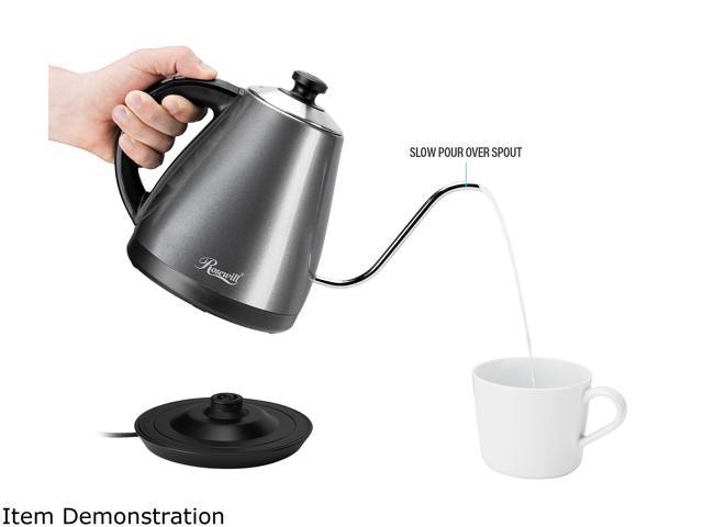 Open Box: Rosewill RHKT-17002 Pour Over Coffee Kettle, Electric Gooseneck  Kettle, Coffee Temperature Control with Variable Temperature Settings,  Stainless Steel 