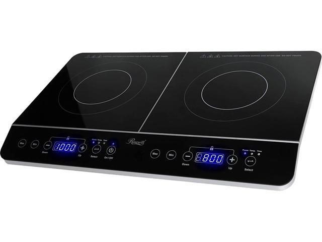 iSiLER 1800W Sensor Touch Electric Induction Cooker Cooktop with Kids Safety Lock Stainles Countertop Burner with Timer and 8 Temperature Settings Portable Induction Cooktop Suitable for Cast Iron