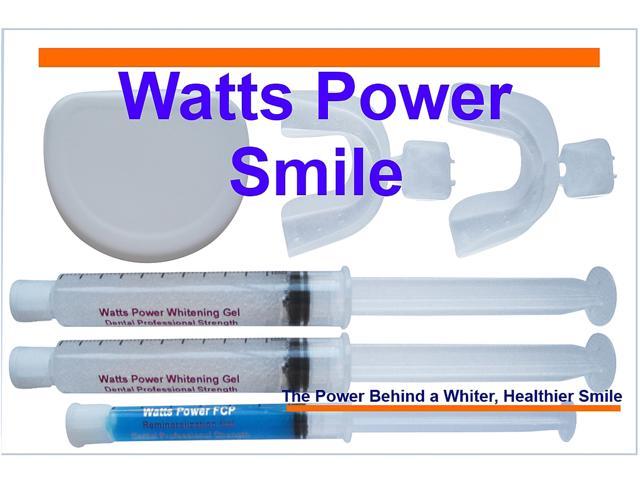 Watts Power White Optimized Pro 36% Deep Stain Teeth Whitening Kit with NEW Enamel Booster Gels & Teeth Trays