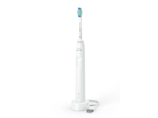 Philips Sonicare HX3681/03 3100 Power Toothbrush, Rechargeable Electric Toothbrush with Pressure Sensor, White