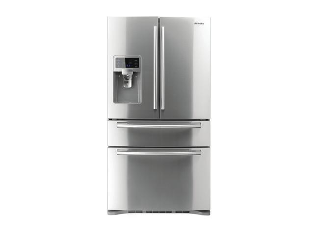 Samsung RF4287HARS 28.0 cu.ft. Stainless Steel Counter-Height French Door Refrigerator with 5 Spill Proof Glass Shelves, Twin Cooling Plus System and External Ice/Water Dispenser