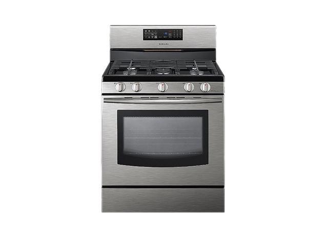 SAMSUNG 5.8 cu. ft. Freestanding Gas Range with Fan Convection FX510BGS Stainless Steel