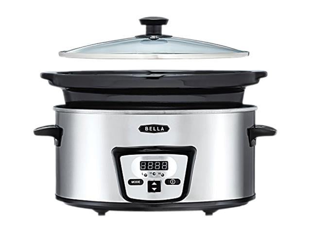 Bella 13973 5 Quarts Programmable Slow Cooker, Stainless Steel - Newegg.com