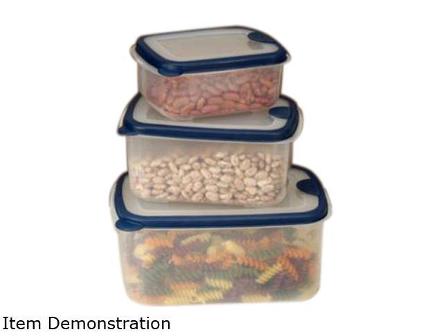 Cookpro 616 Plastic Food Containers 6pc Set Rectangular Lids