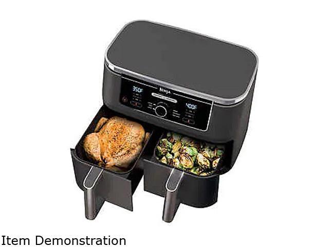 Open Box Ninja 6-in-1 10qt 2-Basket Air Fryer Model AD350CO Gray #OB6797