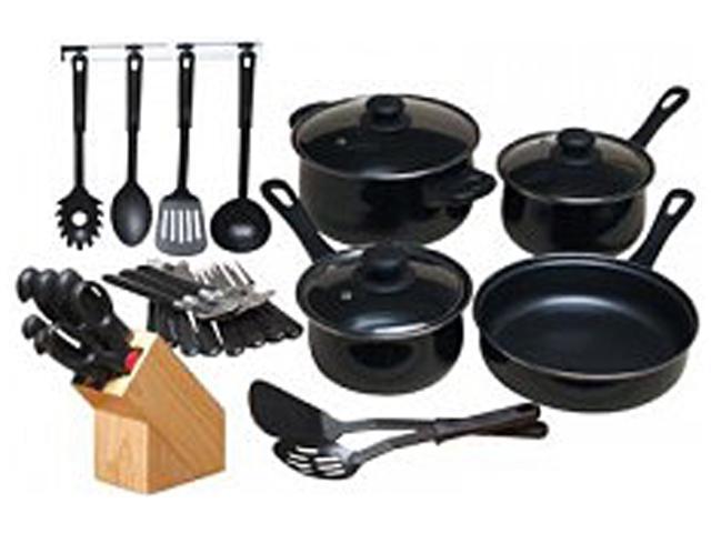 Gibson Home 64269.32PC Nonstick Cookware Set Black