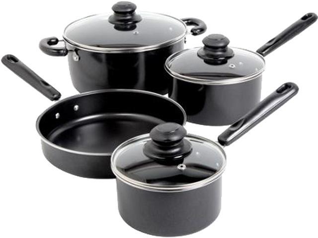 Gibson Black Sunbeam Newbrook 7 Piece Cookware Set 3481