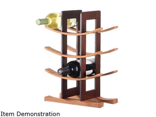 Photo 1 of Anchor Hocking Bamboo Wine Rack w/ Espresso Accents