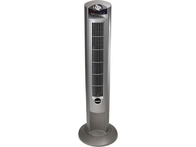 Lasko 42" Wind Curve Platinum Tower Fan With Remote Control and Fresh Air Ionizer, 2551