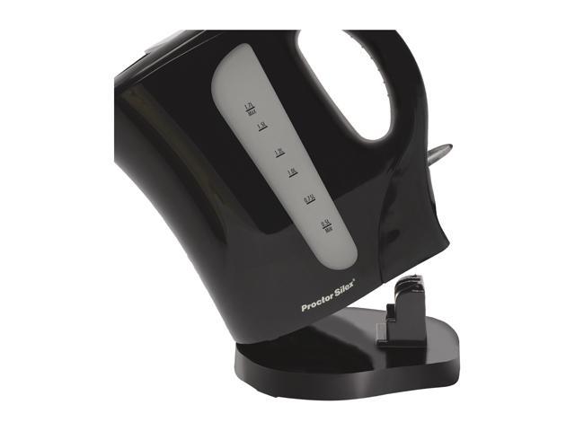 Proctor Silex 1.7 Liter Cordless Electric Black Kettle Model K4097