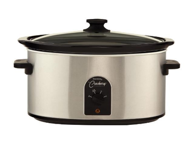 West Bend 85157 Stainless Steel 7 Qt. Oval Crockery Cooker - Newegg.com