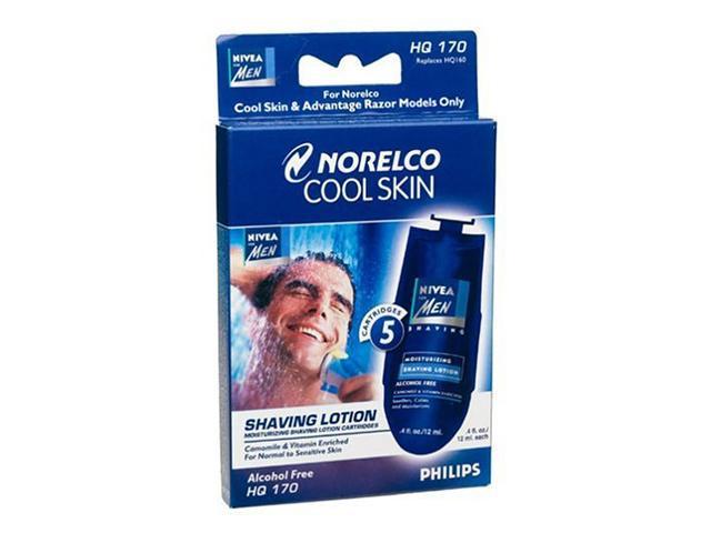 Norelco HQ170 Cool Skin Nivea for Men Lotion Replacement Cartridge (5 cartridges)