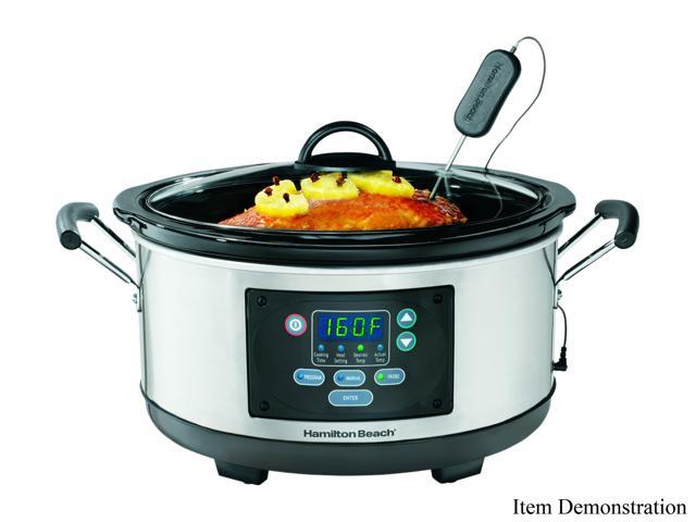 Hamilton Beach 33966 Silver 6 Qt. Set 'n Forget Programmable Slow ...