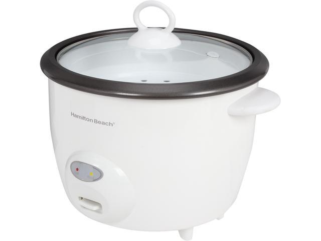 Hamilton Beach 37532 White 10 Cups (Uncooked)/20 Cups (Cooked) Rice Cooker