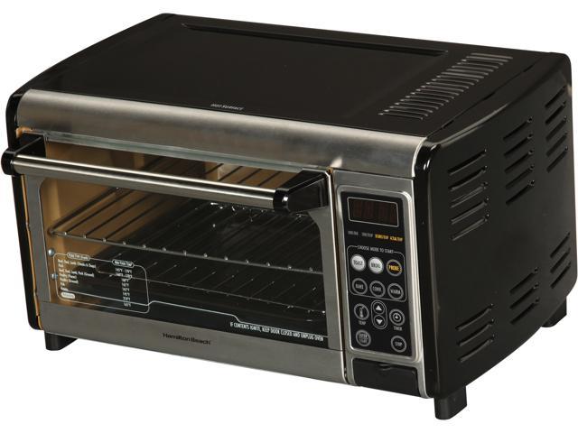 Hamilton Beach 31230 Black Set & Forget Toaster Oven with Convection Cooking