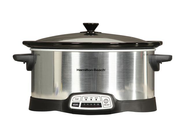 Hamilton Beach (33473) Slow Cooker, Programmable, 7 Quart, Silver