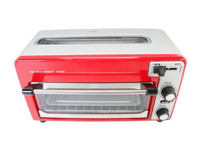 Hamilton Beach 22722 Red/Silver 2-Slice Toaster and Oven 