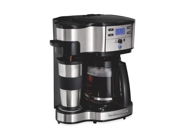 Hamilton Beach 2-Way Programmable Coffee Maker, Single-Serve and 12 Cup  Glass Carafe, Stainless Steel, 49980Z BLACK 49980Z - Best Buy