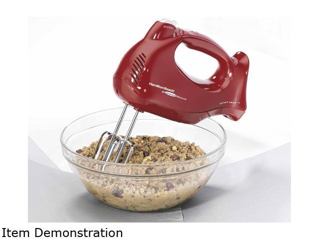 Hamilton Beach Power Deluxe Stand and Hand Mixer, 6 Speeds, 4 Quarts, Red,  64699