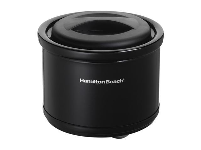 Hamilton Beach 33250 Black 5 Quart Slow Cooker with 2 Cup Food Warmer 