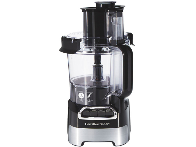 Hamilton Beach 70723 Black & Stainless 10 Cup Stack & Snap Big Mouth
