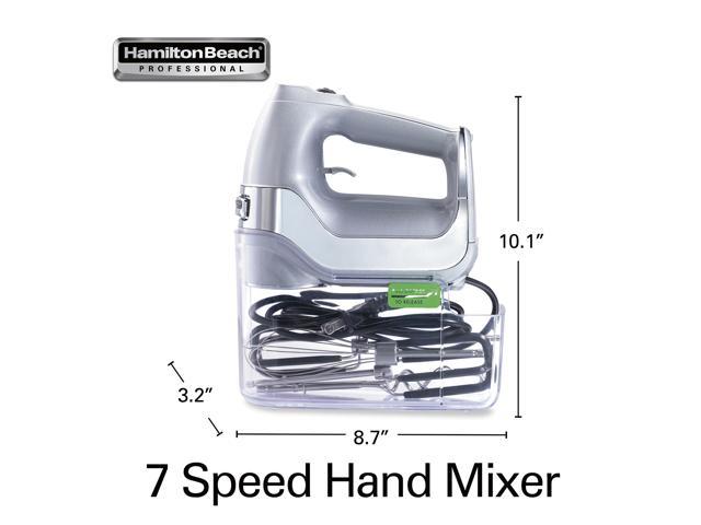 Hamilton Beach Professional 7-Speed Silver Hand Mixer with