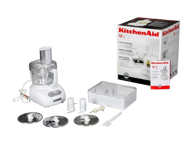 KitchenAid Food Processor Juicer Accessories 12-Cup & 4-Cup Bowls KFPW760  White