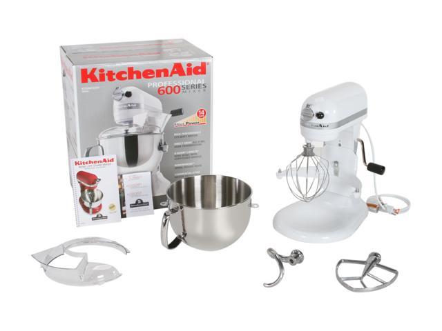 KitchenAid KP26M1XWH Professional 600 6 Quart Stand Mixer White