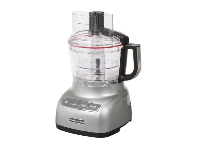 Kitchenaid Kfp0922cu Contour Silver 9 Cup Food Processor With Exactslice System Newegg Com