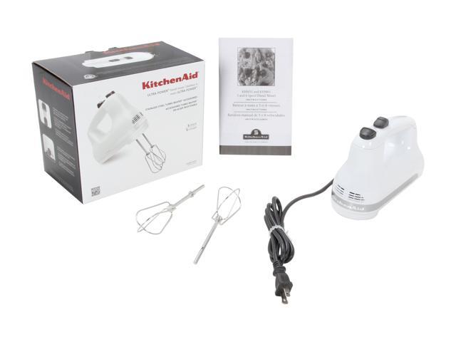 KitchenAid Ultra Power Hand Mixer Handheld Mixer Electric 5 Speed White