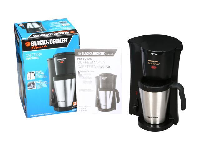 BLACK+DECKER DCM18S Brew 'n Go Personal Coffeemaker with Travel Mug, Black/Stainless  Steel - Newegg.com